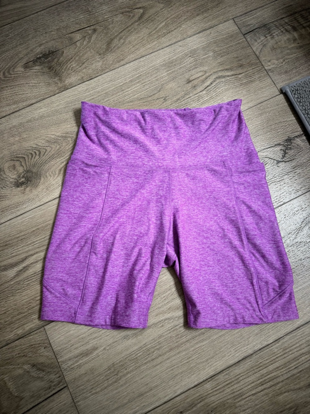 CALIA by Carrie Underwood Heathered Purple High-Rise Athletic Bike Shorts